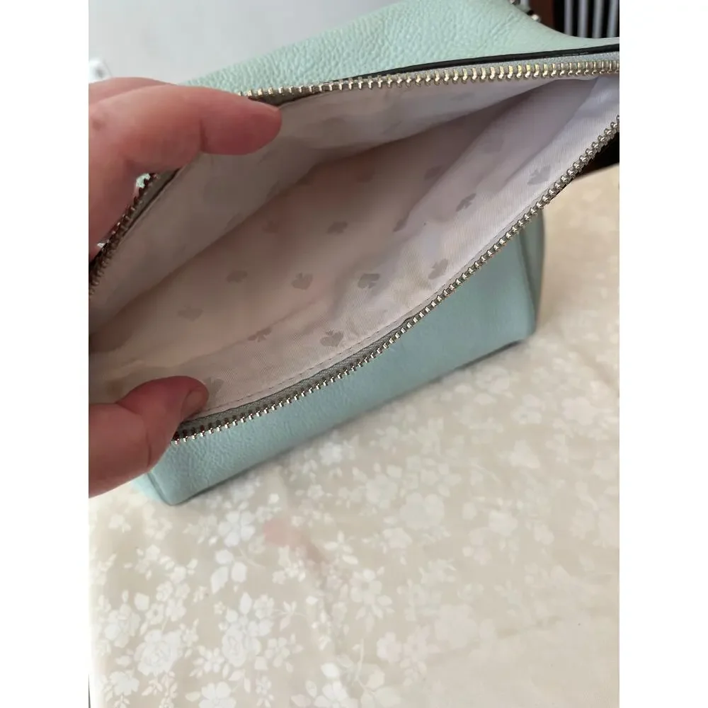 Kate Spade Leila Medium Flap Shoulder Bag and Lena Medium Bifold Wallet in Sage